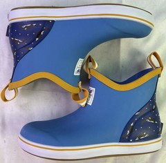 Xtratuf Kid’s Ankle Deck Boots-Light Blue/Whale Pattern-Size: 3