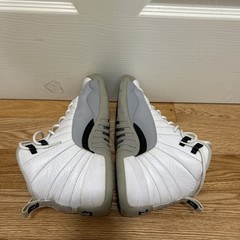 Air Jordan 12 Retro GS White Wolf Grey Black Youth 8Y Shoes Clean Pre-Owned