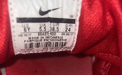 Nike Air Huarache Run (GS) Triple Red 654275 600 Size Youth sz 6Y/Womans 7.5