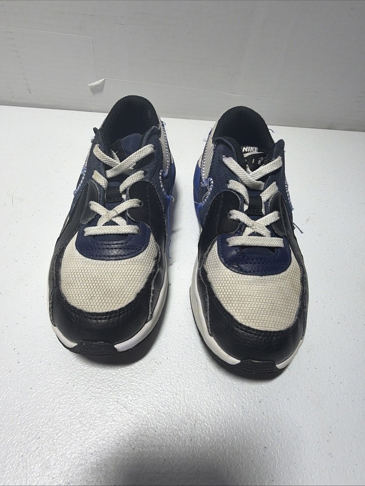 Nike Air Max 90 Kids FB3059-108 White Blue Lace Up Sneakers Size 13.5C Conditio