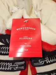 Kids Wondershop Red Ski Bootie Fuzzy House Slipper Sz S 13-1 NWT
