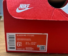 Nike Kids Blazer Mid ’77 D Size US: 6.5Y Summit White/White-Phantom DQ6084 100