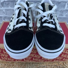 Vans Old Skool Rainbow Checkerboard Black White Little Kids Youth Size 2 K New