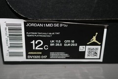 Preschool (PS) Jordan 1 Mid SE (PS) size 12C DV1320-017 Youth Sneakers