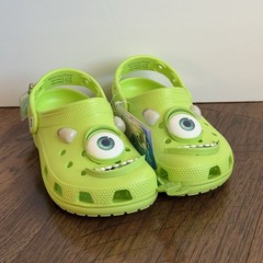 Crocs Monsters Inc Mike Wazowski Clogs Youth Big Kids Size J3 Disney Pixar NEW