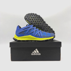 adidas Vigor Bounce J Blue & Neon Trail Running Shoes Kids 5.5 / 38 EU BY3446