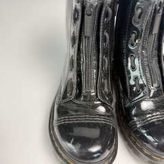 Dr. Martens Sinclair Bex Patent Leather Boots Black Youth US Size 2