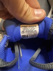 Under Armour Charged Rogue Running Shoes Youth 3.5Y Gray Blue Green