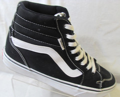 Vans 721356 Black White High Top Sneakers Shoes Woman’s Size 8.5 VGC