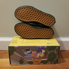 New Vans x The Simpsons Glow Bart Halloween Authentic Kids VN0A3UIV0GY Size 13K