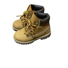 Timberland 6-Inch Premium Boot Kids US 9 Wheat Brown Nubuck Lace-Up