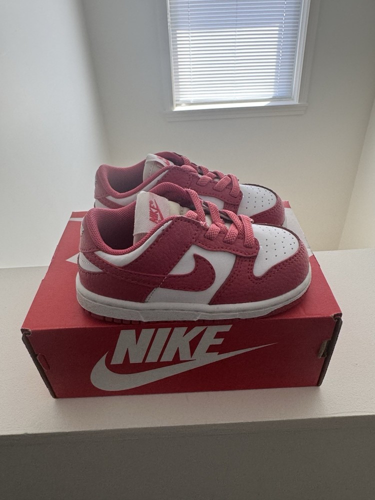 Nike Dunk Low (TDE) Unisex Kids Sneaker Pink/White US 7C EU 23.5 CW1589-100