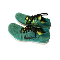 Nike Free RN Flyknit Teal/Black/Green Youth 5.5 Running Shoes