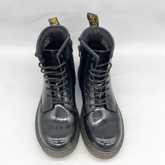 Dr Doc Martens Junior Pascal 1460 J Size 5 Black Patent Leather Combat Lace Up