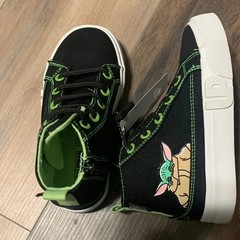 Ground Up Mandalorian Kids Black and Green Character Sneakers