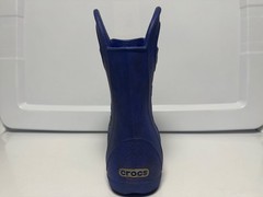 Crocs Kids Size C11 Handle It Rain Boots Youth Navy Blue Waterproof Shoe Pull On