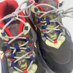 Nike Air Max 270 React Kids 7Y Gray Blue Red Yellow CT1630-001 Low Top Sneakers