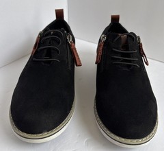 Steve Madden Amarkk Unisex Kids Casual Sneakers, Size 3 Black Suede Shoe