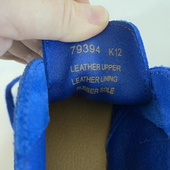 Crewcuts J Crew MacAlister Boots Blue Suede Leather Rubber Sole Kids Size 12
