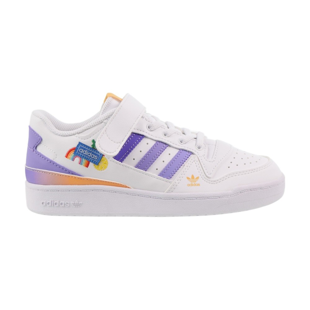 Adidas Forum Low ‚Fruits & Rainbow Patches Little Kids‘ Shoes Cloud White-Purple