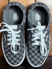 Vans Doheny Checker Board Sneakers Black/Pewter Sz 4Y – GUC