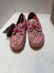 Twisted X Boots Driving Mocs Pink Canvas 13.5 Kids Medium