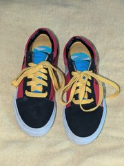 Vans x The Simpsons Bart Graffiti Kids 13 Shoes Red Black Yellow Skate Sneakers