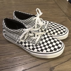 NEW VANS Off The Wall Youth Size 7 Checkered Lace Up Shoes