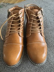 Bruno Marc Kids Lace-Up Combat Boots, Girls/Boys Ankle Shoes with Side Zipper