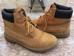 Timberland Big Kids 6 Inch Basic Waterproof Wheat Leather Boots Size 6M #10960
