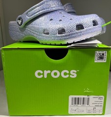 Crocs Classic Glitter Clog, Frosted Glitter – Toddler & Kids Sizes -CHOOSE SIZE!