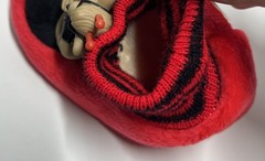 Vintage 1994 Biker Mouse From Mars Children’s Slippers Medium 7-8 Red Black Rare