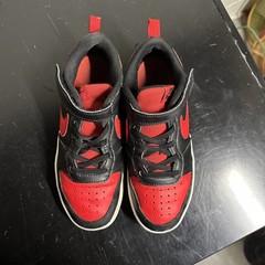 Nike Court Borough Low 2 Pre-School Kids (Size 3Y) Black/Red (BQ5451 007)