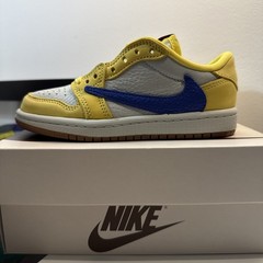 with box Size 11C Nike Air Jordan 1 Retro Low OG Travis Scott PS Canary G2U