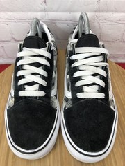 Vans Old Skool Camo Black Gray Canvas Suede Lace-Up Sneakers Youth Size 7
