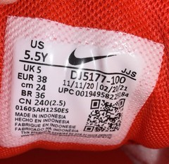 Nike Air Max 90 (GS) White/Red/Blue Colorblock Sneakers 5.5Y (EU 38) DJ5177-100