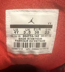 Air Jordan 7 Retro Nothing But Net Sweater White University Red Black Sz 4Y