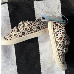 Cat & Jack Kids Leopard Print Canvas Sneakers Size 12 Hook and Loop Closure NEW