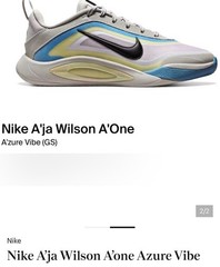 Nike A’ja Wilson A’One Azure Vibe GS Unisex Kids Basketball Sneaker Multicolor