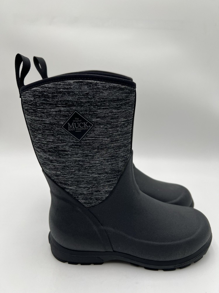 kids‘ Muck Boot Company Element boots in black and heathered jersey Size 4
