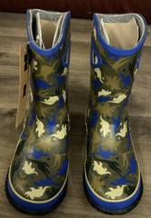 Dinosaur rain boots Waterproof Neoprene Kid Mud MCIKCC Rubber Pull On sz 5 New
