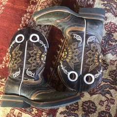 D’leon cowboy Brown Youth kids boot USA size 3, Mex 22