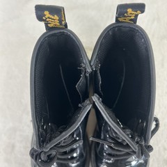 Dr. Martens Doc 1460 J Combat Boots Kids Youth Size 4 Black Patent Leather Zip