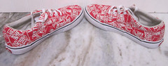 Vans Off The Wall Red/White Sneakers Size 4.5 Youth 721356