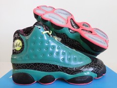 Nike Air Jordan 13 Retro DB Bg Doernbecher Emerald Green Sz 3.5Y [836788-305]