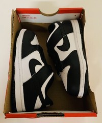 Nike Dunk Low Retro TD Panda Sz 7C White Black Toddler Sneakers CW1589-100 NEW!!