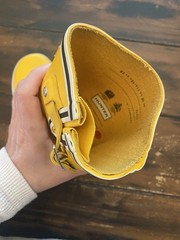 Hunter Yellow Waterproof Rubber Rain Boots Buckle Kids Size UK10 US11B/12G EU28