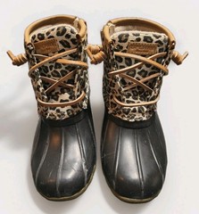 Sperry Saltwater Duck Boot in leopard print