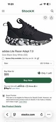 Adidas Lite Racer Adapt 7.0K Shoes Black/Grey Camo Size 13k. NEW NIB NEVER WORN!