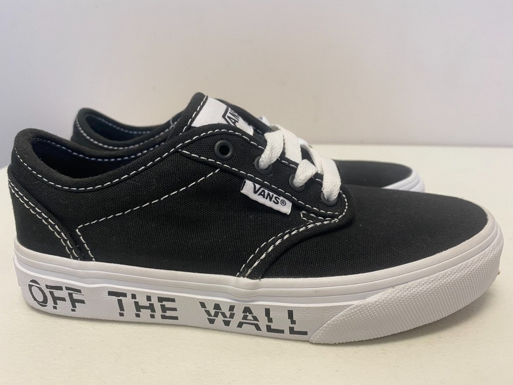 Youth Sz 1 Converse Atwood Printed Fox Off The Wall Black 739438